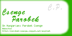 csenge parobek business card